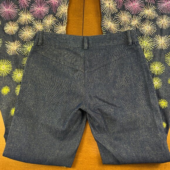 Vintage Dior SS 2002 'Firework' Flared Denim Trouser Pants (US 2) - Picture 12 of 16